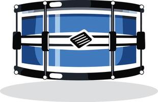 Blue snare drum isolated on white background vector