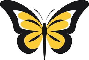 Simple yet elegant, this illustration of a yellow butterfly is perfect for branding, logos, and social media vector
