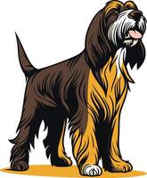 A stylized illustration of a dog, perfect for use in branding or as a mascot for pet-related businesses vector