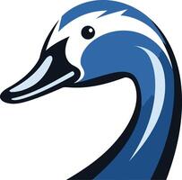 A bold and striking illustration of a goose head, perfect for logo design, branding, or as a mascot for sports teams and businesses vector