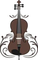 Ornamental Violin Illustration vector