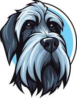 Portrait of a Wirehaired Pointing Griffon vector