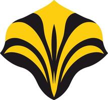 Abstract Design with Black and Yellow vector