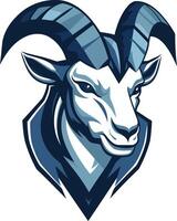 A powerful and dynamic ram head mascot, perfect for sports teams, gaming logos, or any brand seeking a strong and confident image vector
