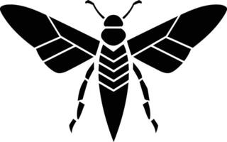 Simple yet striking silhouette of a bee, perfect for branding or design projects vector