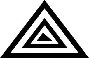 Simple yet bold, this abstract triangle logo design features concentric shapes for a modern and minimalist look vector