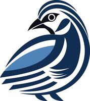 A stylized blue bird design, perfect for branding or logo use vector