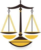 A simple, yet elegant illustration of a balance scale, perfect for legal and justice themed projects vector