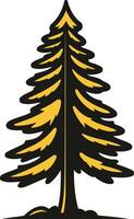 Simple yet striking illustration of a stylized evergreen tree, perfect for logos, branding, and design projects vector
