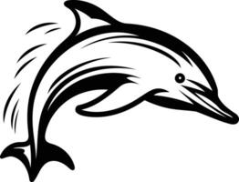 A simple yet powerful illustration of a leaping dolphin, perfect for use in logos, branding, or as a symbol of freedom and joy vector