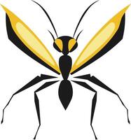 Stylized Illustration of a Wasp vector