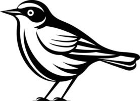 A simple black and white illustration of a bird, perfect for logo design or branding vector