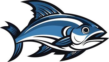 Bold and powerful, this illustration of a fish is perfect for logos, branding, and design projects related to fishing, seafood, or marine life vector
