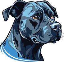 Powerful and fierce, this illustration of a black dog's head is perfect for branding, logos, and designs that need a strong and loyal image vector
