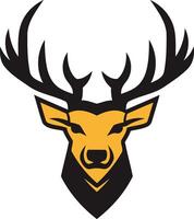 Stylized Deer Head with Antlers vector