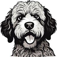 Portrait of a Smiling Dog vector
