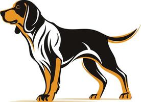 A simple, sleek silhouette of a hunting dog, perfect for branding, logos, and pet-related designs vector