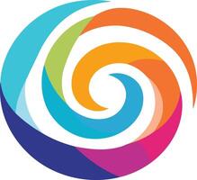 Abstract Colorful Swirl Design vector
