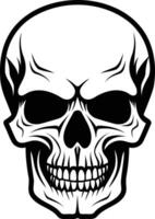 A detailed, vintage-style illustration of a human skull, perfect for adding a touch of grit and edginess to your designs vector
