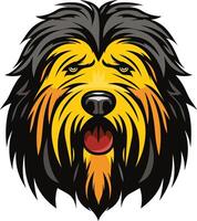 A bold and expressive illustration of a dog's face, perfect for branding, logos, or pet-related designs vector