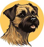 A friendly and adorable illustration of a border collie vector