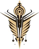 Abstract Geometric Design with Wings vector