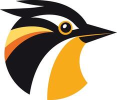 Bold and stylized bird logo, perfect for a brand seeking a unique and memorable identity vector