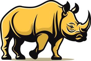 A strong and powerful rhinoceros illustration, perfect for branding, logos, or designs that need a bold and authoritative feel vector