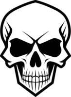 A bold and menacing skull illustration, perfect for adding a touch of danger to your design vector