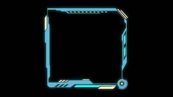 HUD frame futuristic elements technology high-tech. video