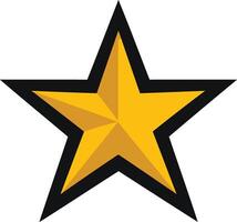 Simple yet bold, this yellow star with a thick black outline is a versatile graphic for a variety of uses vector
