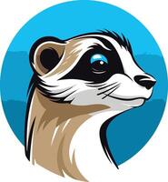 Cute cartoon meerkat with a friendly expression vector