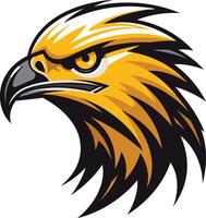 Golden Eagle Head with Sharp Gaze vector