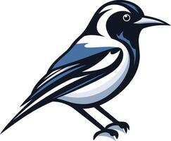 A striking illustration of a stylized bluebird, perfect for logos, branding, or web design vector