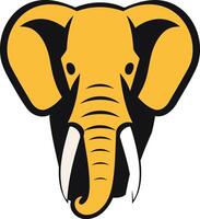 Bold and simple, this illustration of an elephant head is perfect for branding, logos, and mascot designs vector