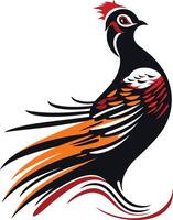 Stylized Illustration of a Pheasant vector