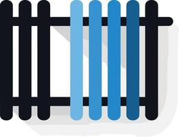 Simple and modern icon representing a radiator or heater, perfect for web design, mobile apps, or presentations vector