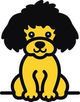 Cartoon Illustration of a Happy Poodle vector