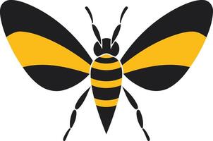 Stylized Illustration of a Bee vector