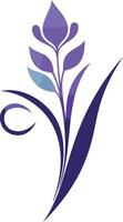 Elegant purple flower logo design, perfect for beauty, wellness, or feminine brands vector