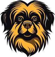 Portrait of a Pekingese Dog vector