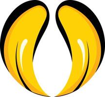 Abstract Design with Yellow and Black vector