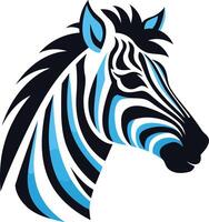 Striped Zebra Head Design vector