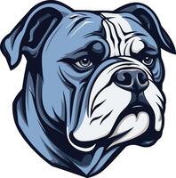 A fierce and powerful bulldog head in a cartoon style, perfect for branding or mascot design vector