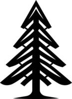 Simple and stylish silhouette of a stylized evergreen tree vector