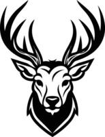 Powerful stag head silhouette, perfect for logos, branding, and design projects vector
