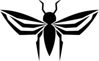 A bold, stylized silhouette of a moth or butterfly, perfect for graphic design projects, branding, or as a unique tattoo design vector