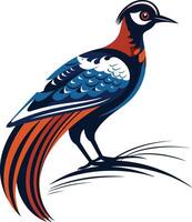 Stylized Illustration of a Bird with Vibrant Colors vector