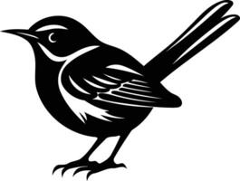 Black and white silhouette of a bird, perfect for logos, branding, or as a decorative element vector