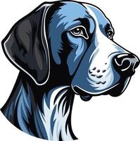 A striking illustration of a german shorthaired pointer, captured in profile vector